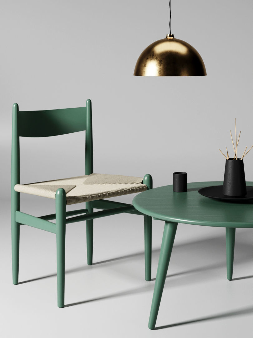 Carl Hansen and Son CH-36 and CH-008 3D model_13