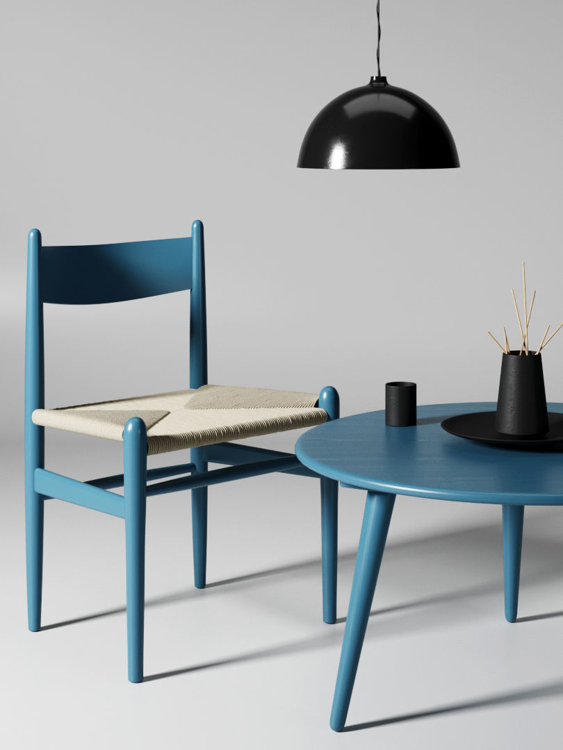 Carl Hansen and Son CH-36 and CH-008 3D model_14