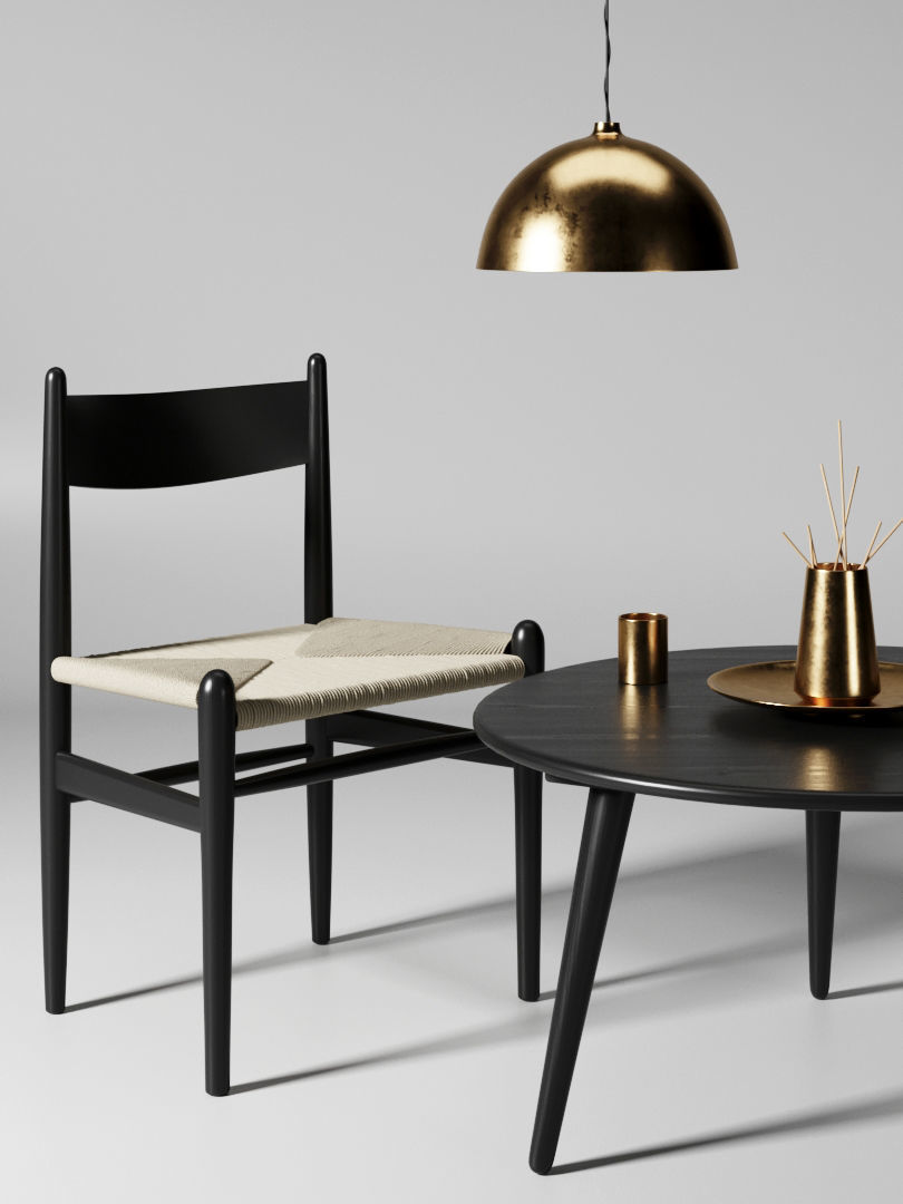 Carl Hansen and Son CH-36 and CH-008 3D model_8