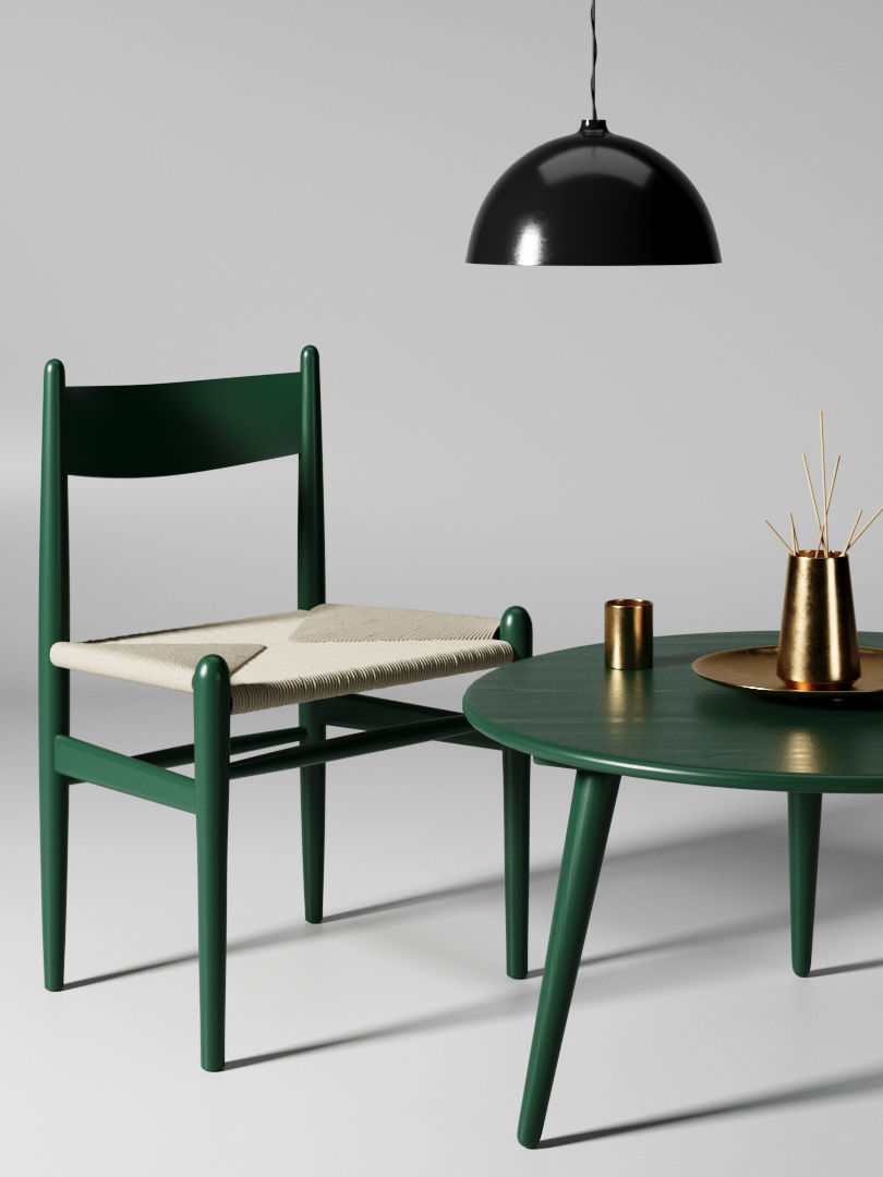 Carl Hansen and Son CH-36 and CH-008 3D model_11