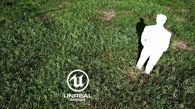 Realistic Grass 01 - UE4 Asset and FBX Files Low-poly 3D model