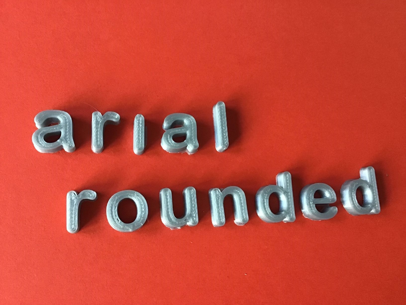 ARIAL ROUNDED font uppercase and lowercase 3D letters STL file 3D print model_4
