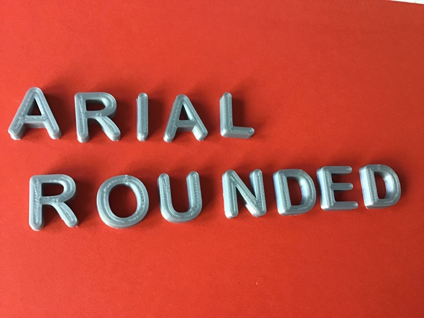 ARIAL ROUNDED font uppercase and lowercase 3D letters STL file 3D print model_2