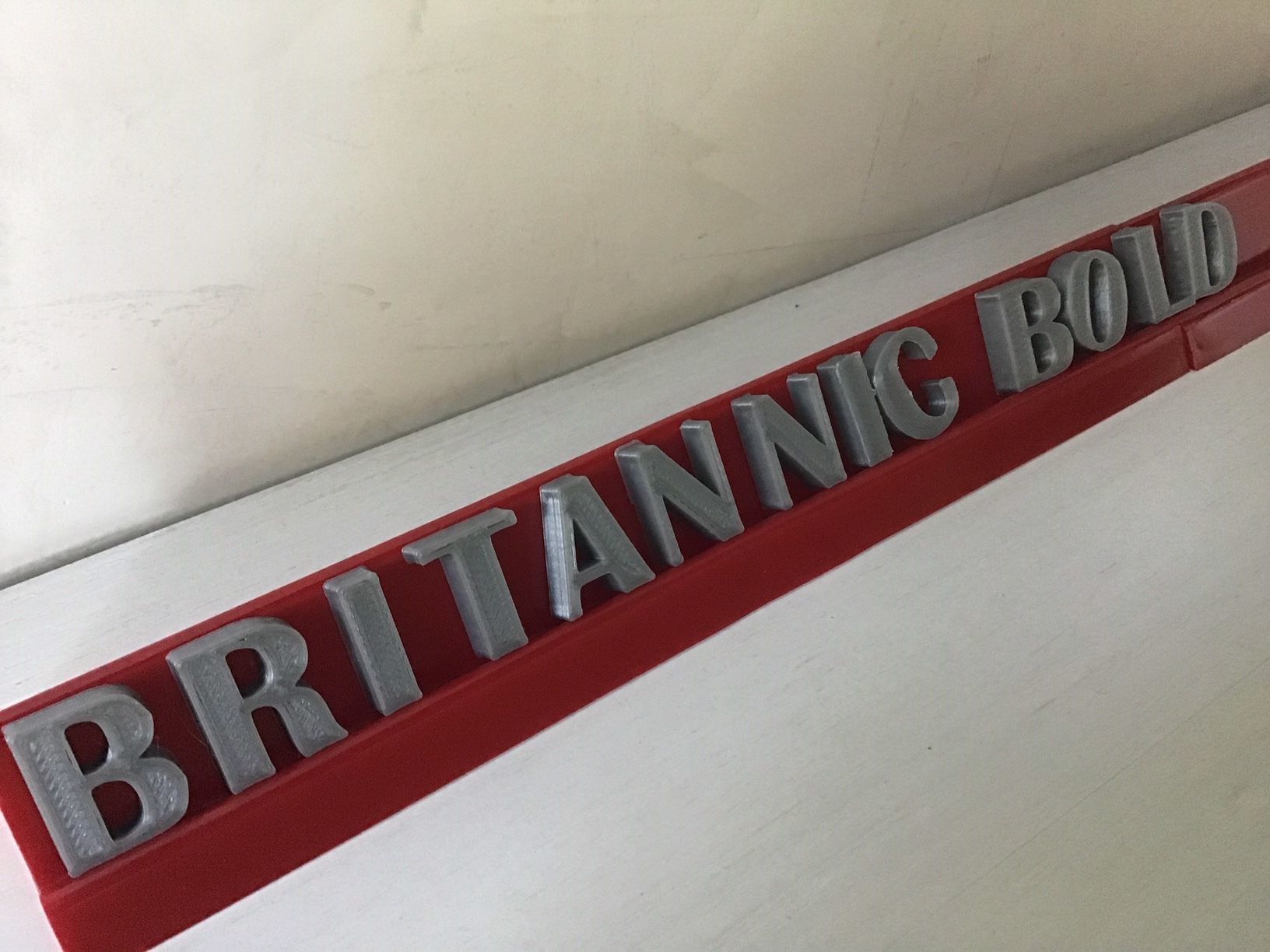 BRITANNIC BOLD font uppercase and lowercase 3D letters STL file 3D print model_2
