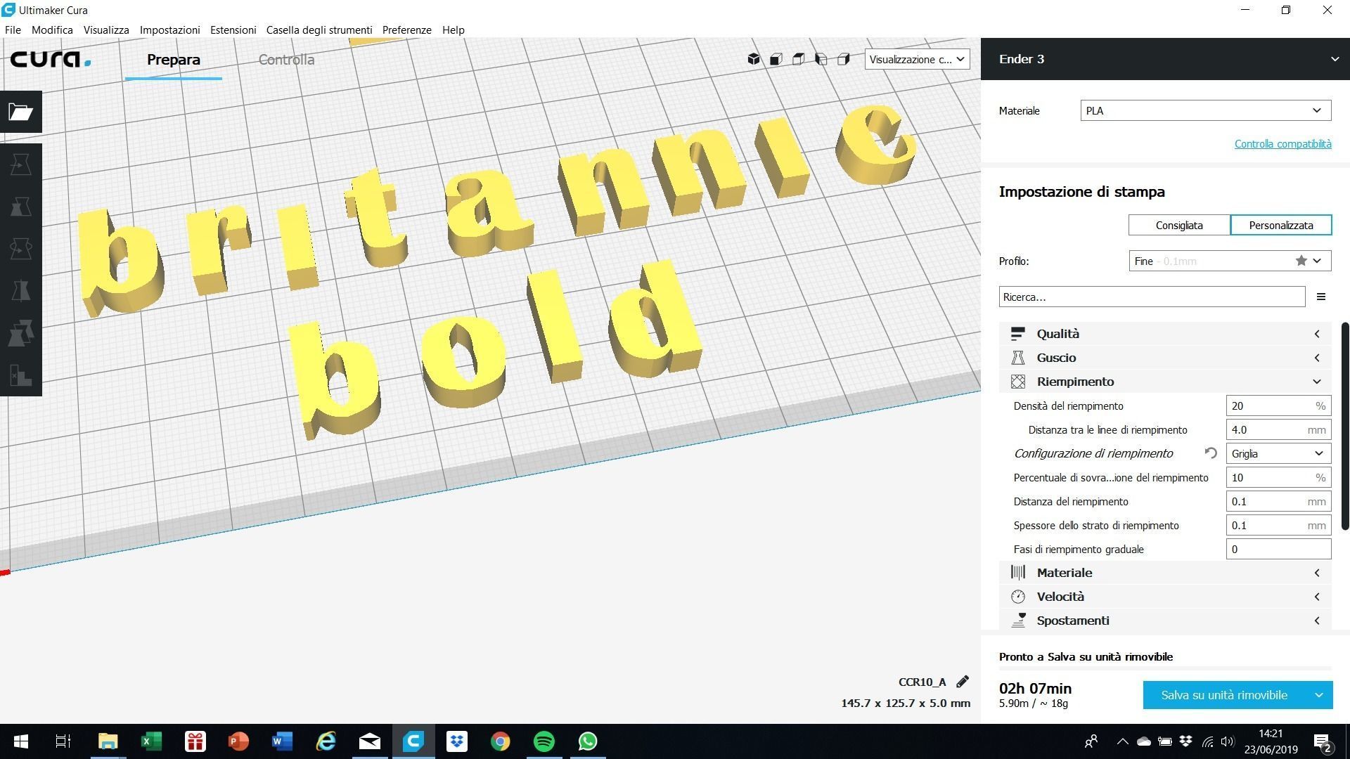BRITANNIC BOLD font uppercase and lowercase 3D letters STL file 3D print model_5
