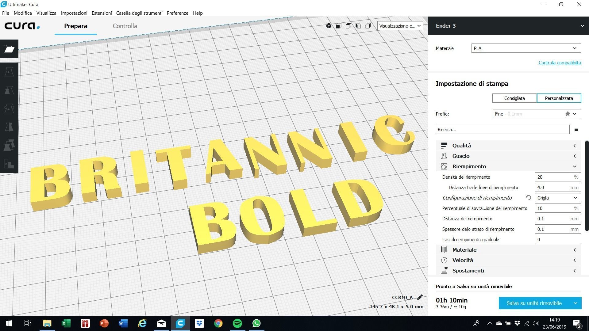 BRITANNIC BOLD font uppercase and lowercase 3D letters STL file 3D print model_4