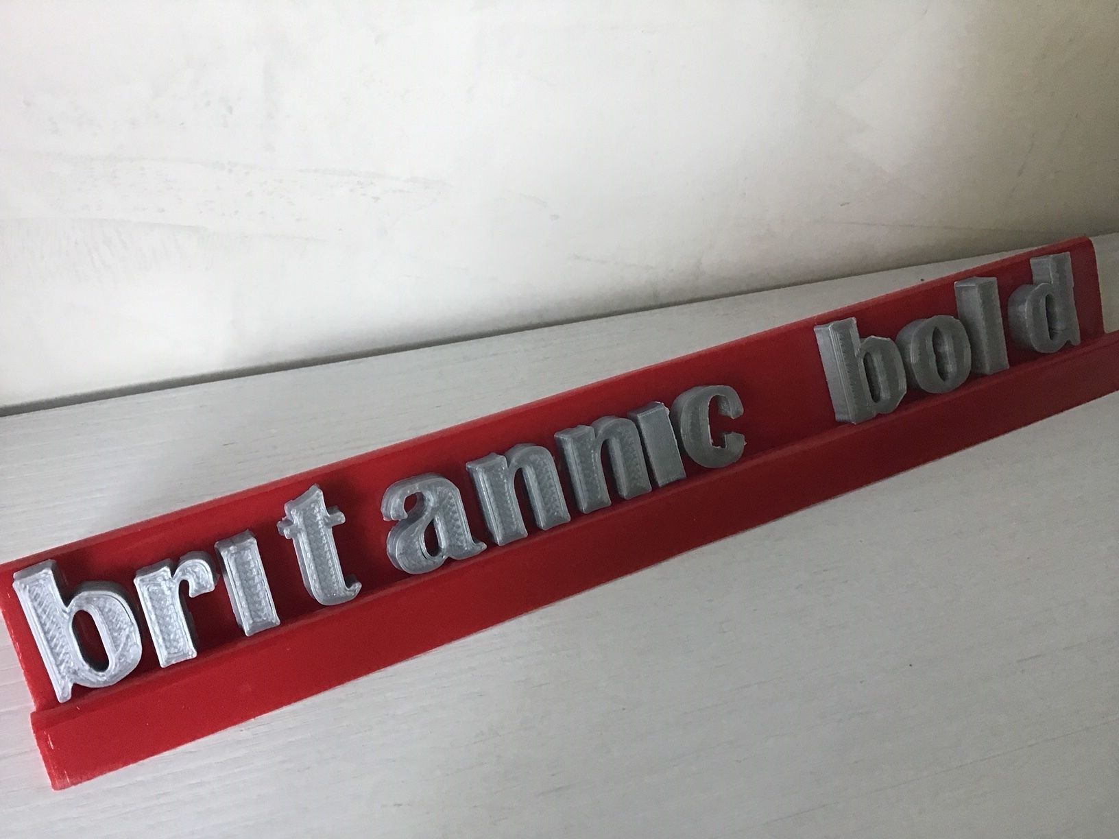 BRITANNIC BOLD font uppercase and lowercase 3D letters STL file 3D print model_3