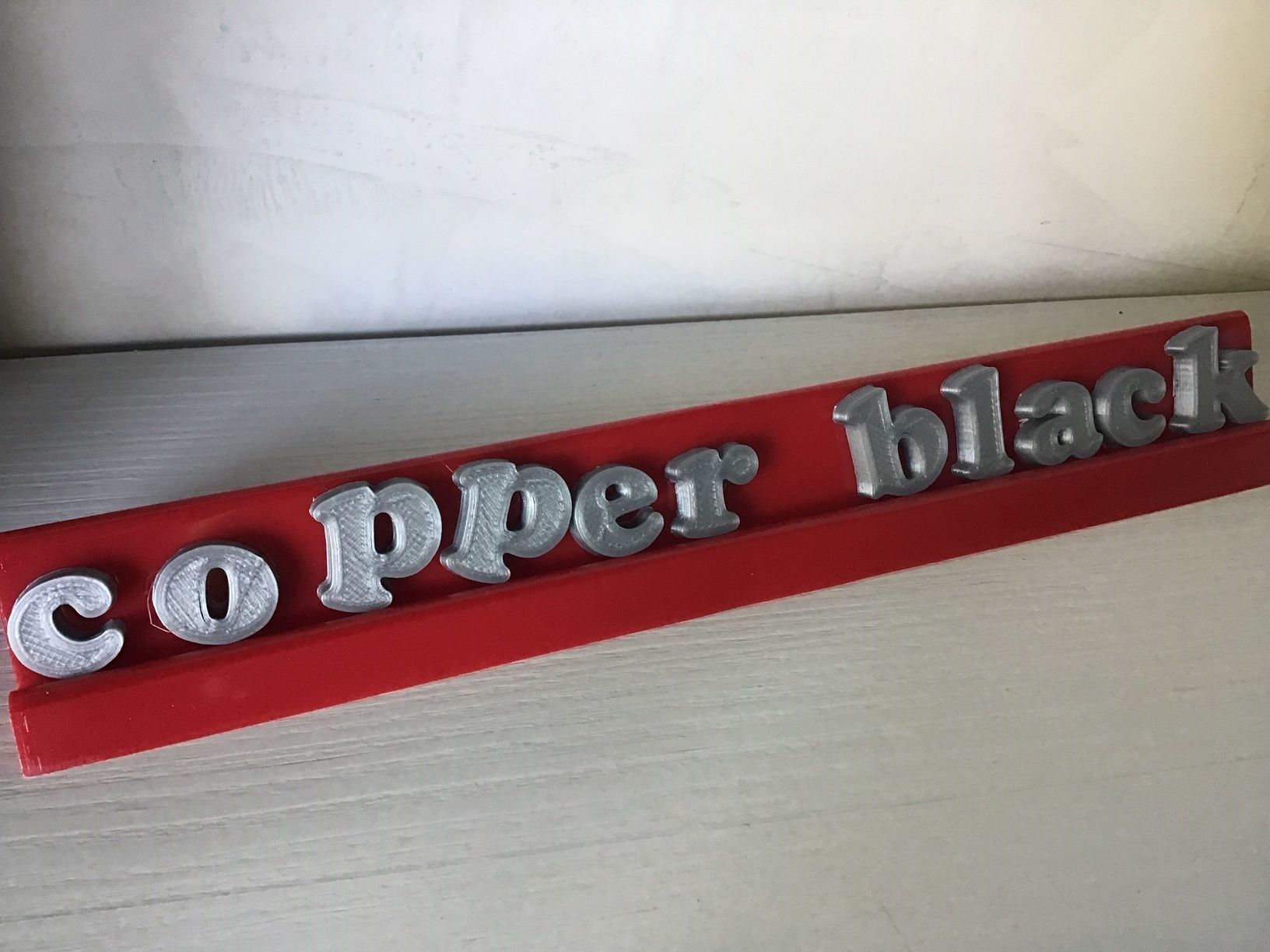 COPPER BLACK font uppercase and lowercase 3D letters STL file 3D print model_4