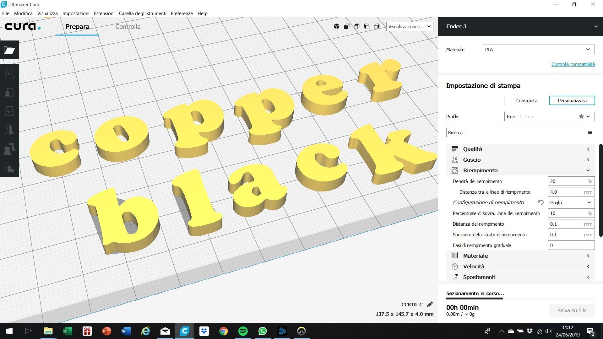 COPPER BLACK font uppercase and lowercase 3D letters STL file 3D print model_6