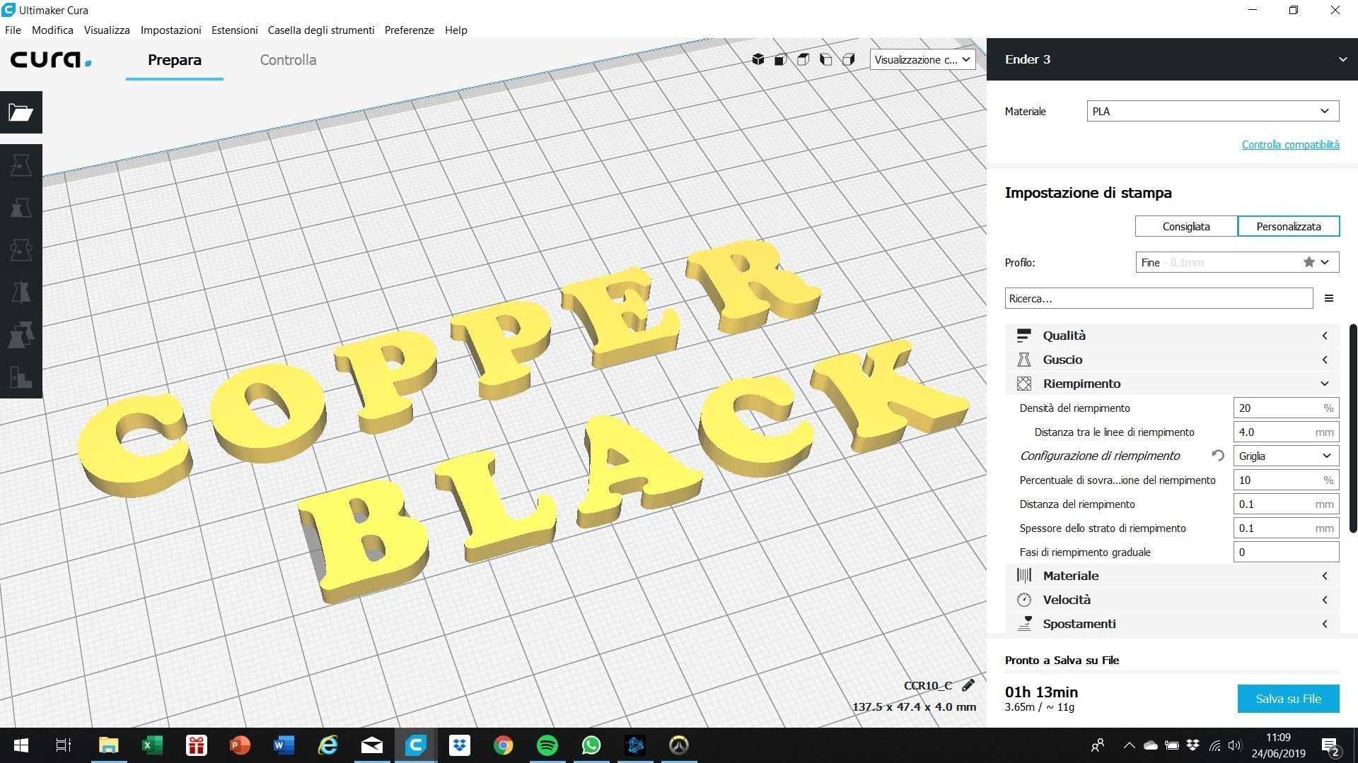COPPER BLACK font uppercase and lowercase 3D letters STL file 3D print model_5
