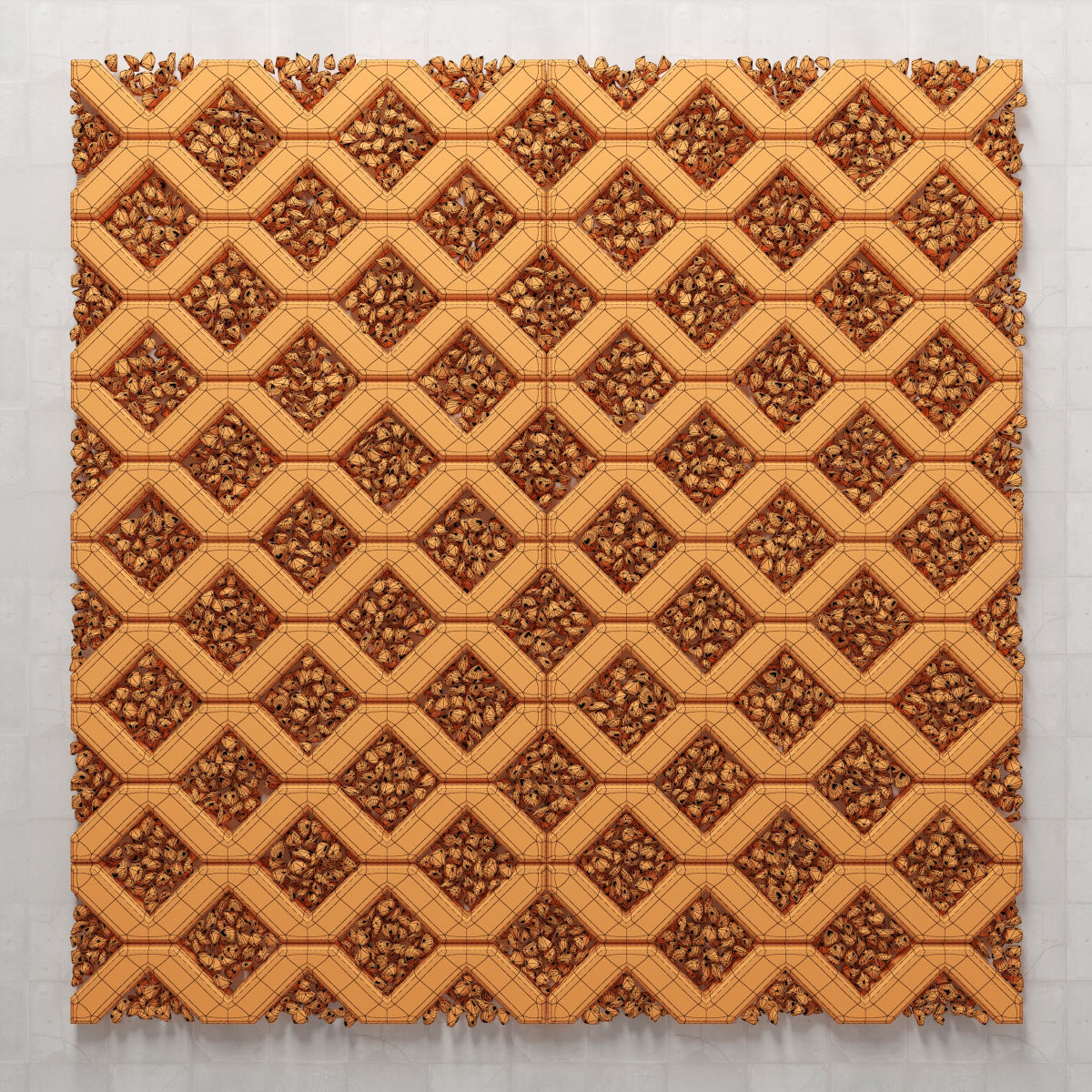 Paving pebble black 3D model_5