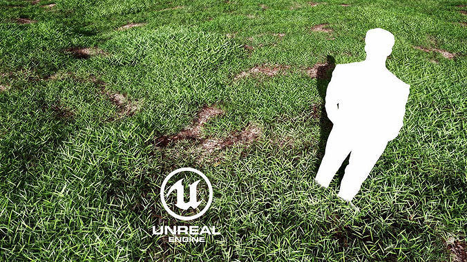 Realistic Grass 02 - UE4 Asset and FBX Files Low-poly 3D model