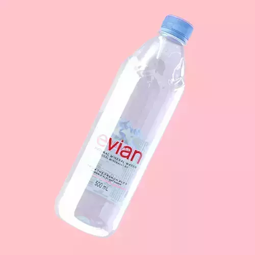 Evian Bottle Low-poly 3D model