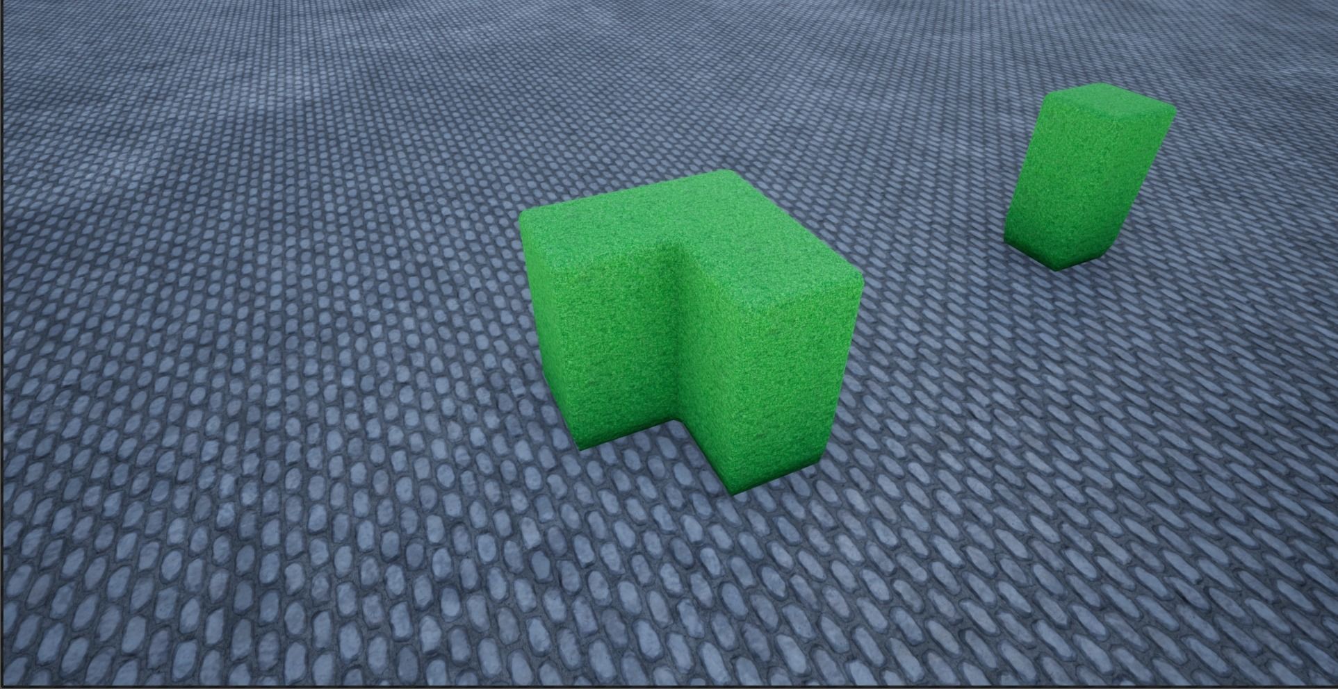 Modular Hedgerow Bush Low-poly 3D model_25