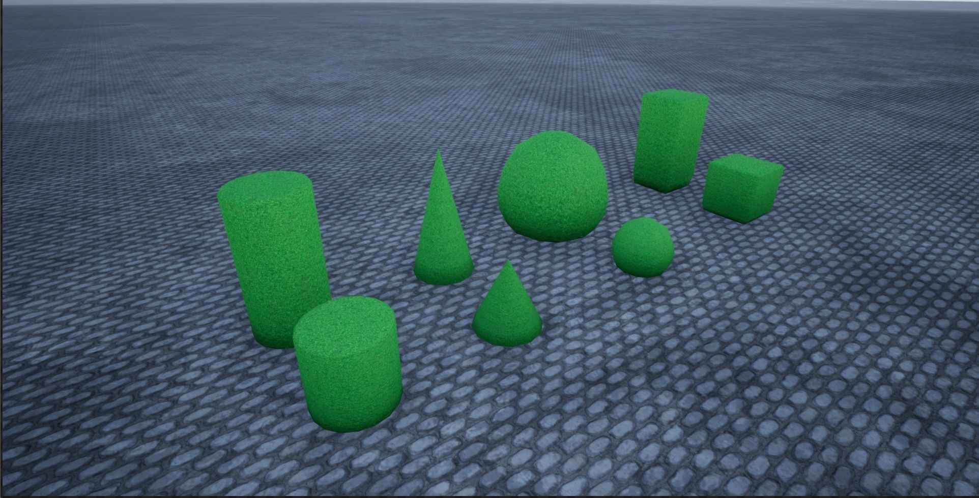 Modular Hedgerow Bush Low-poly 3D model_5