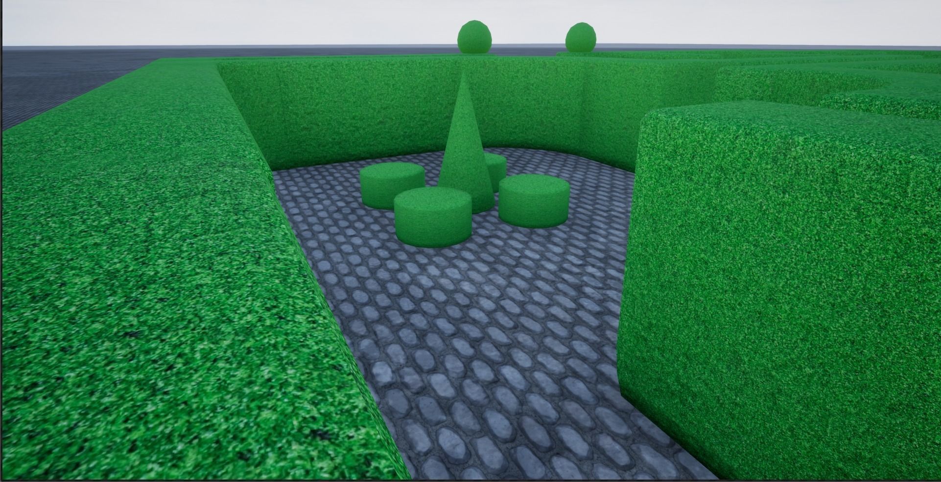 Modular Hedgerow Bush Low-poly 3D model_11