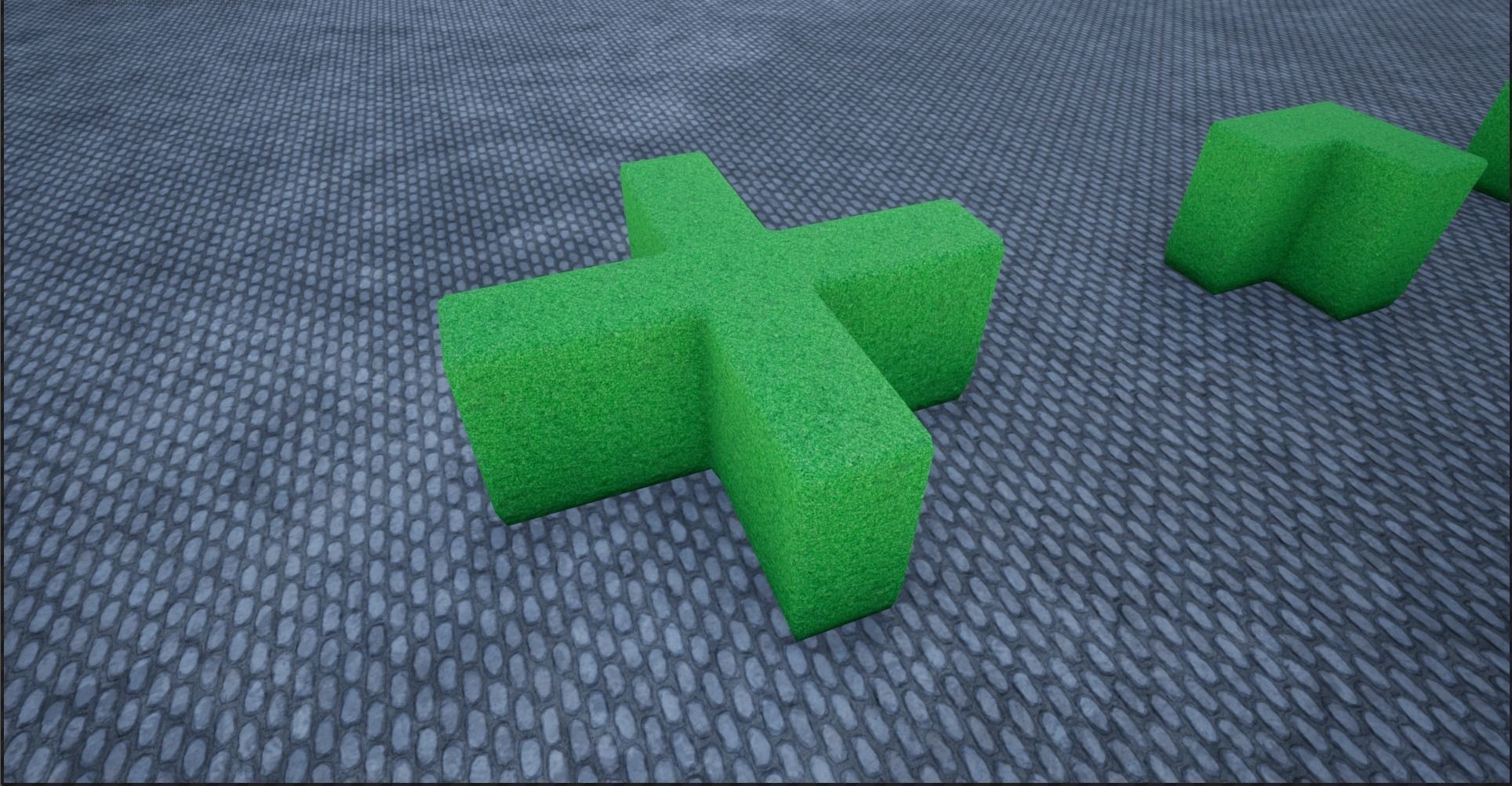 Modular Hedgerow Bush Low-poly 3D model_26