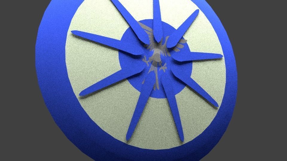GREEK SHIELD 1 Low-poly 3D model_2