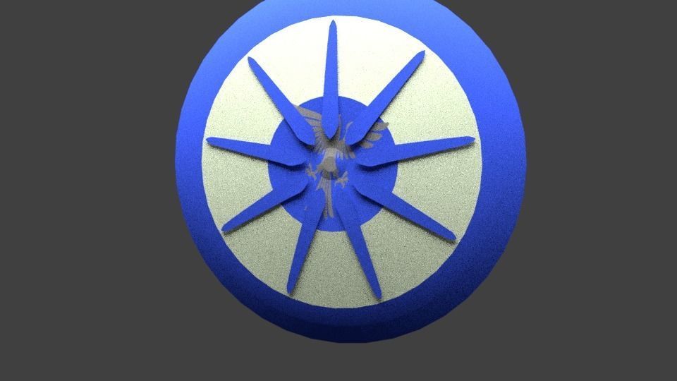 GREEK SHIELD 1 Low-poly 3D model_1
