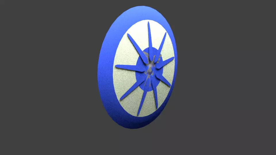 GREEK SHIELD 1 Low-poly 3D model_0