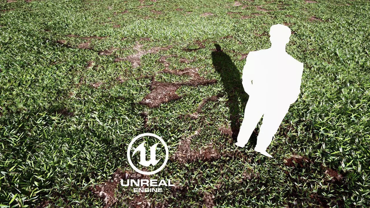 Realistic Grass 03 - UE4 Asset and FBX Files Low-poly 3D model_0