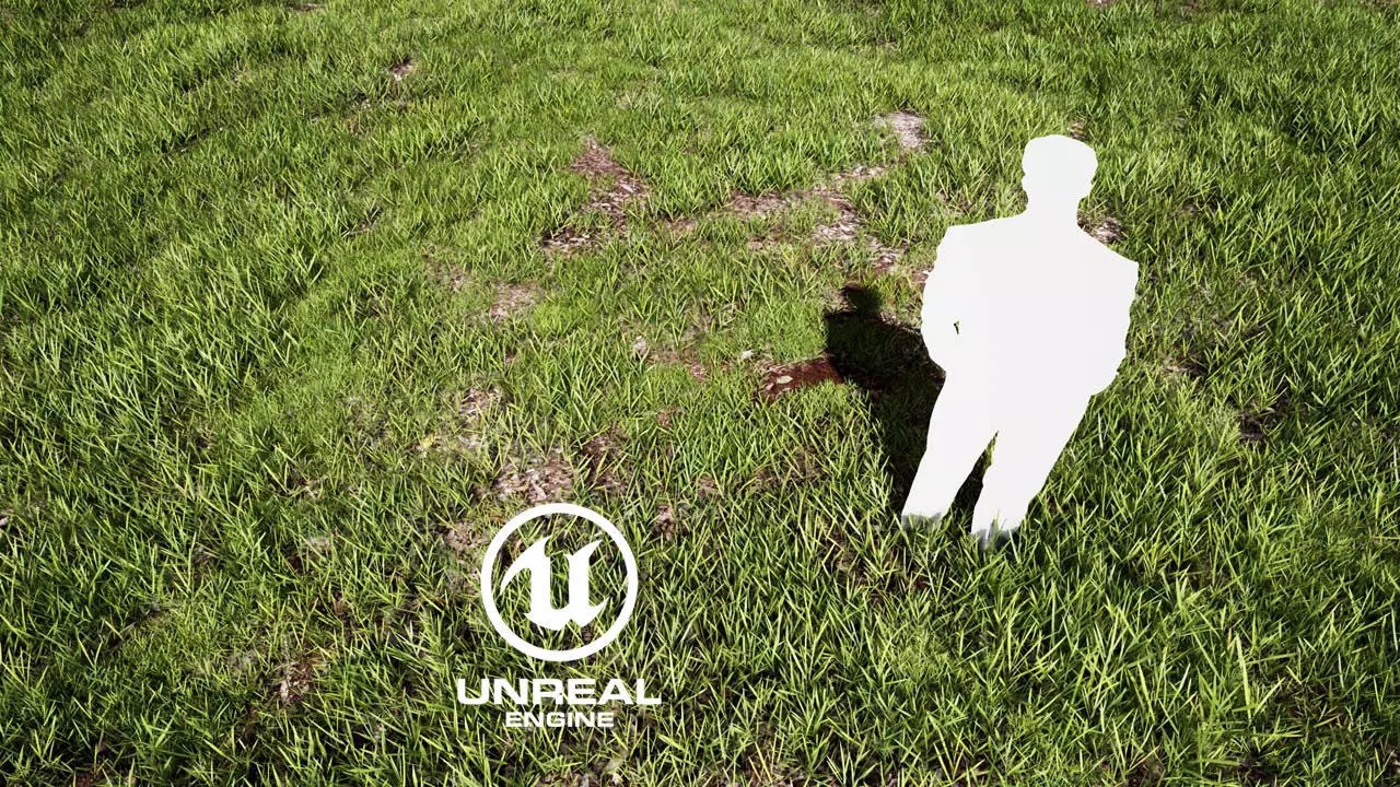 Realistic Grass 04 - UE4 Asset and FBX Files Low-poly 3D model_0