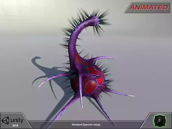 Alien flora - plant 14 Low-poly 3D model