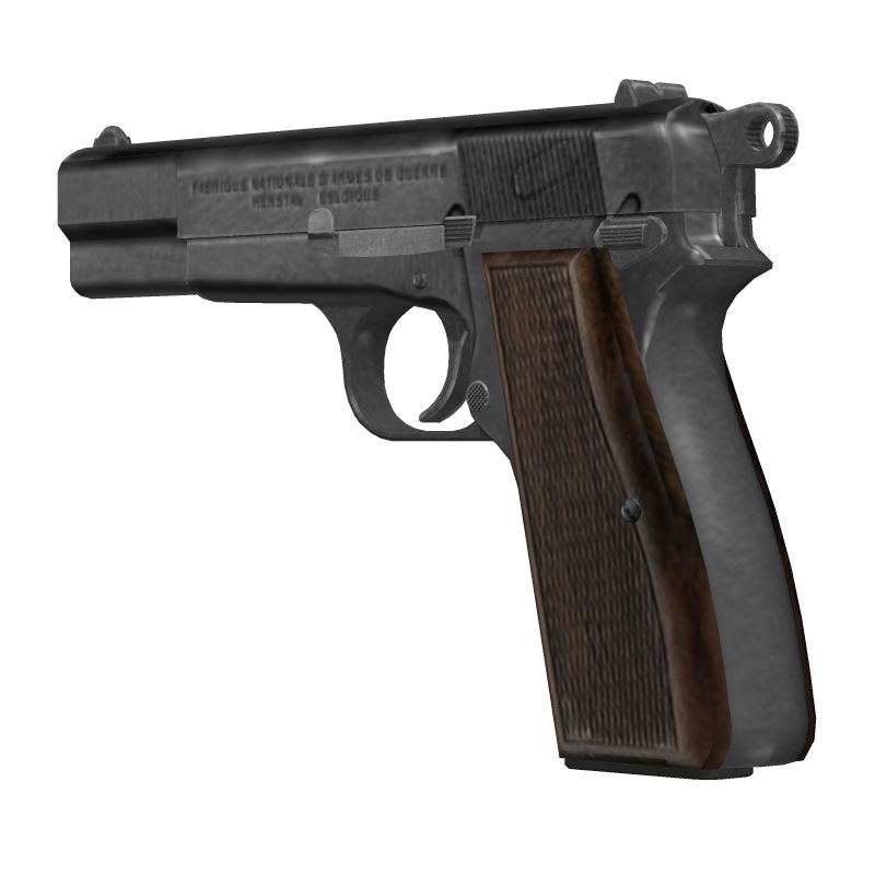 Browning Hi-Power 3D model_4