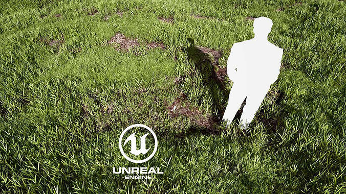 Realistic Grass 06 - UE4 Asset and FBX Files Low-poly 3D model