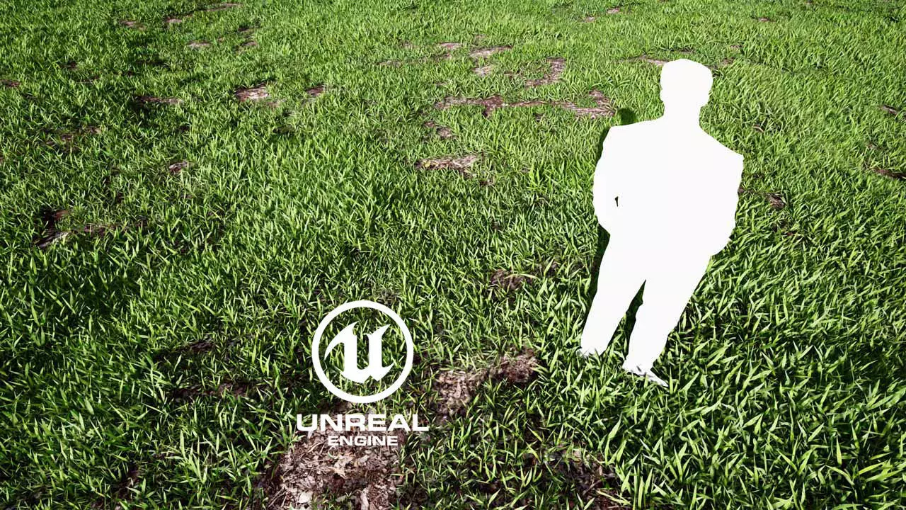 Realistic Grass 07 - UE4 Asset and FBX Files Low-poly 3D model_0