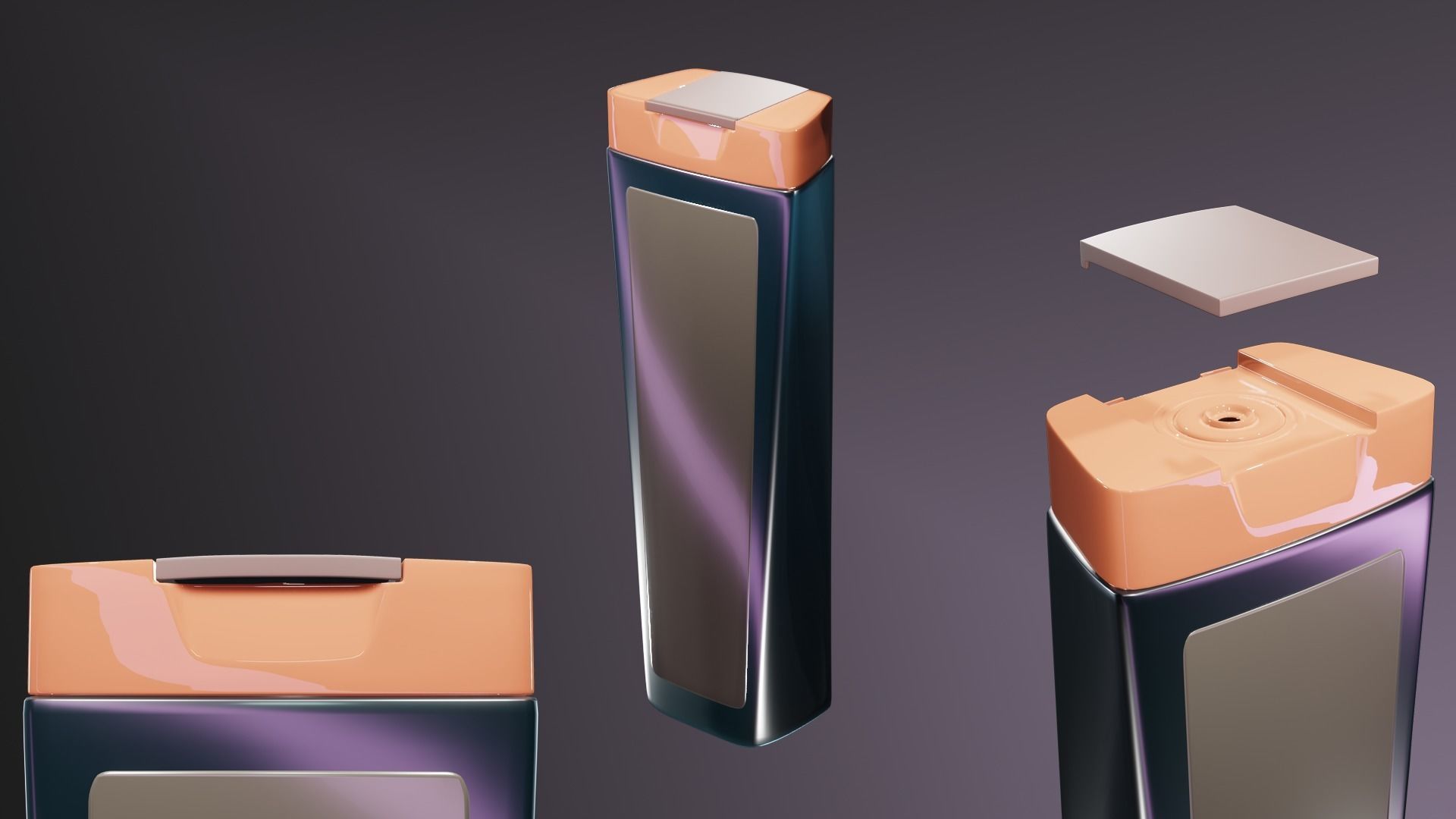 Shampoo bottle 3D model_1