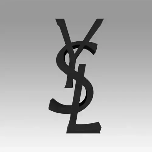 Yves Saint Laurent logo 3D model