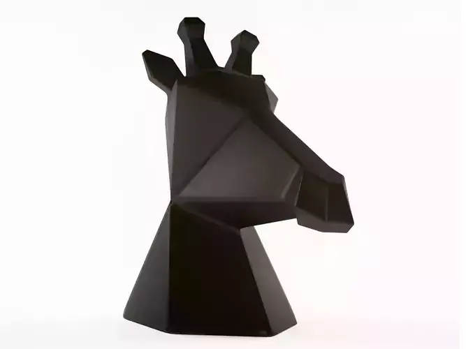 Giraffe origami head 3D model