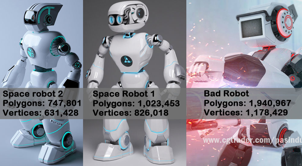 Space robots pack 3D model_1
