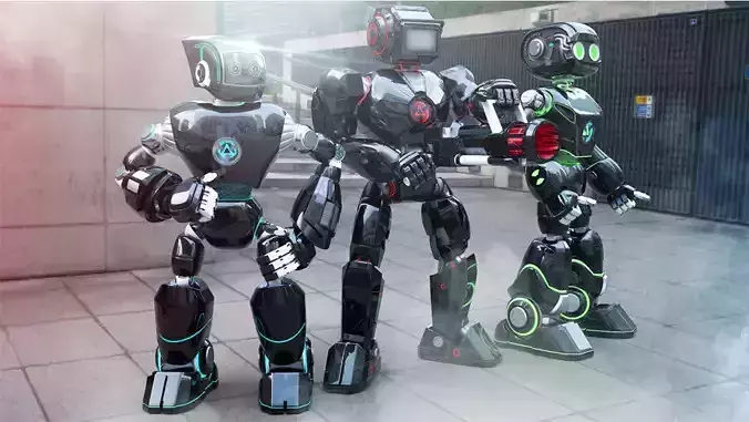 Space robots pack 3D model