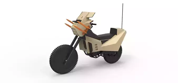 Military bike from Megaforce 1982 Scale 1 to 12 3D print model