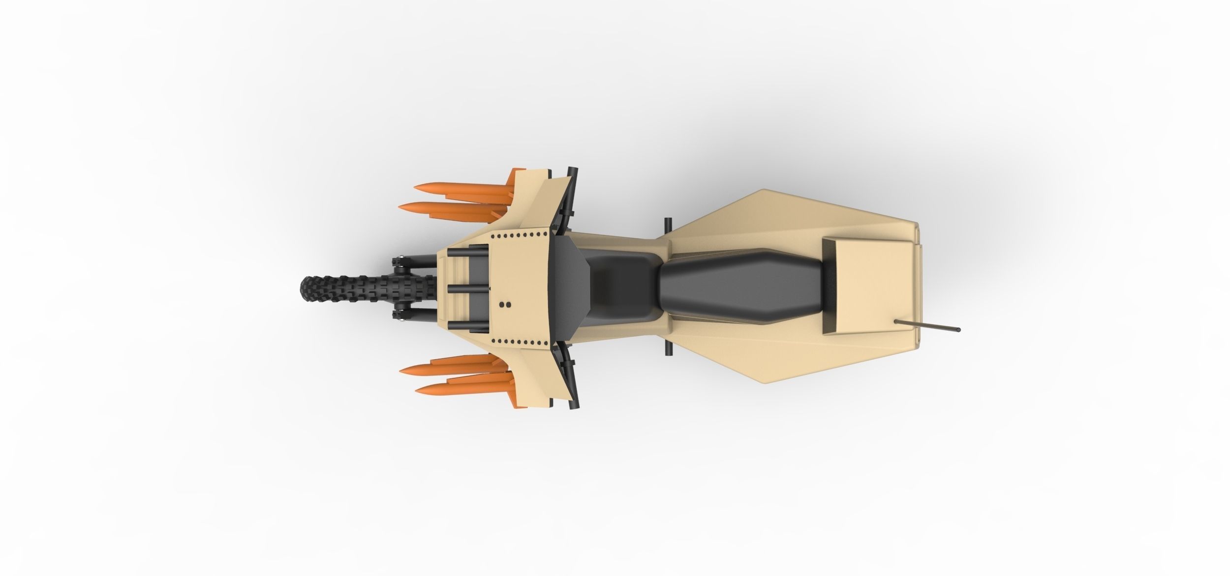 Military bike from Megaforce 1982 Scale 1 to 12 3D print model_9