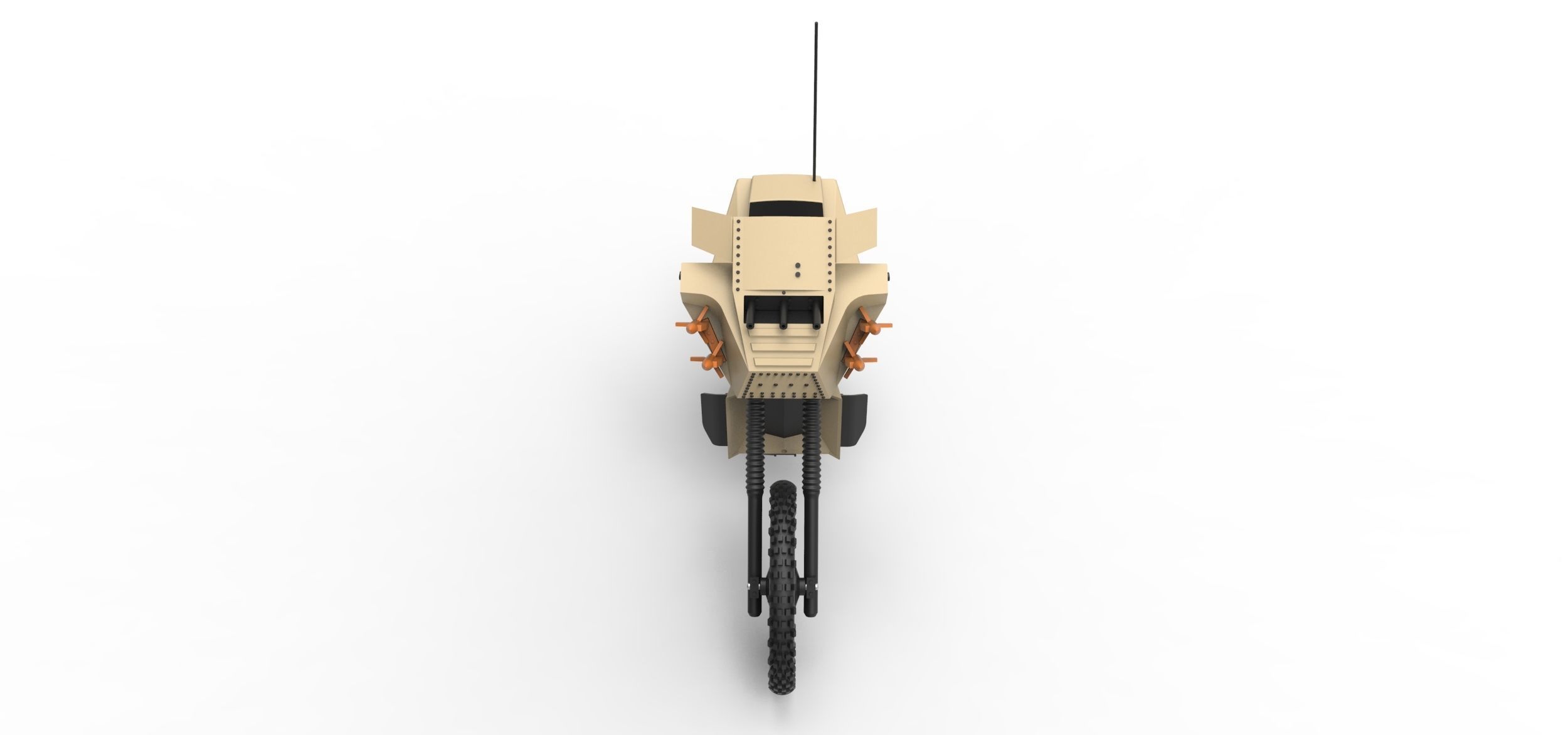 Military bike from Megaforce 1982 Scale 1 to 12 3D print model_5
