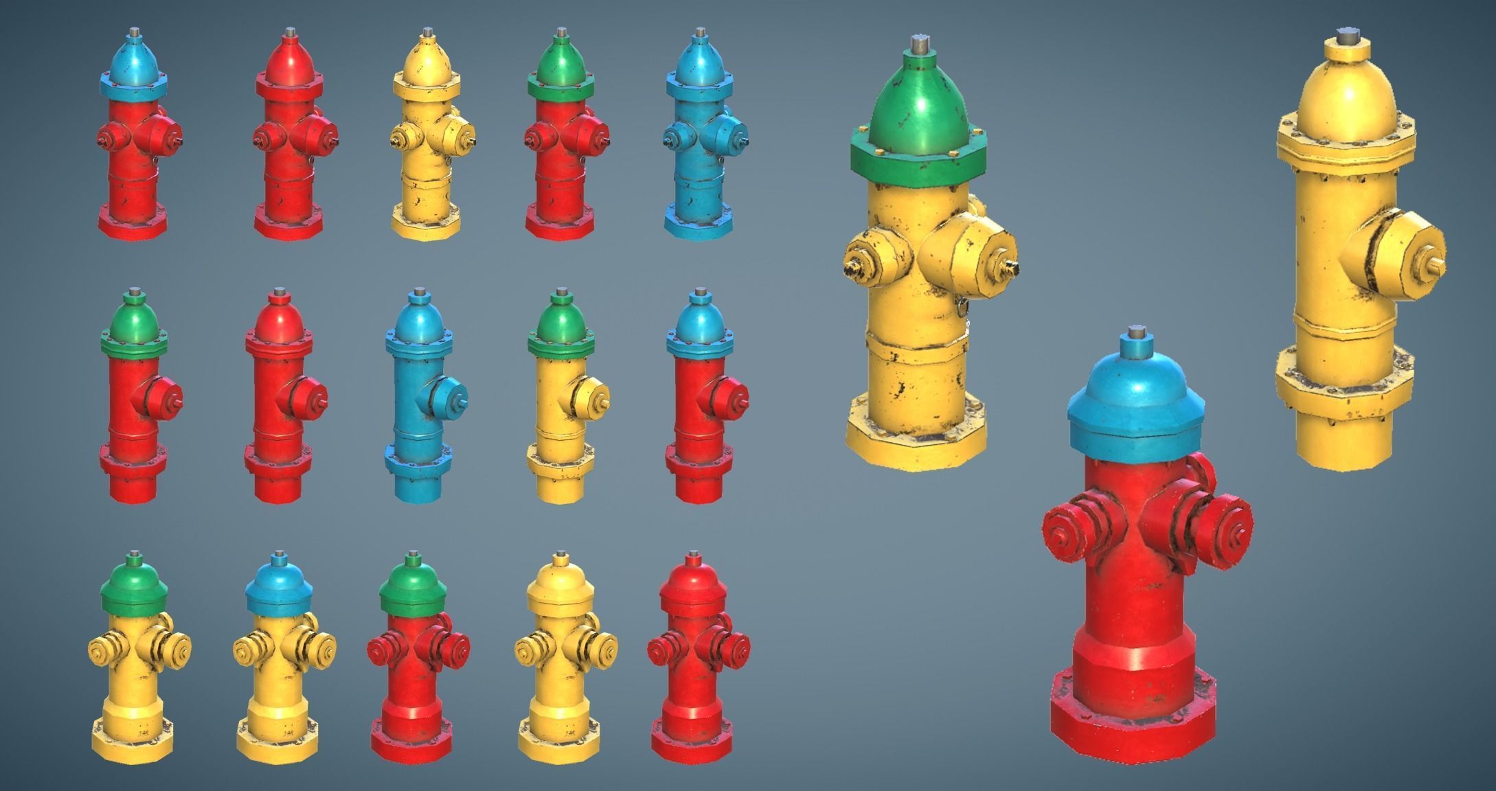 Street Props Set A Low-poly 3D model_13