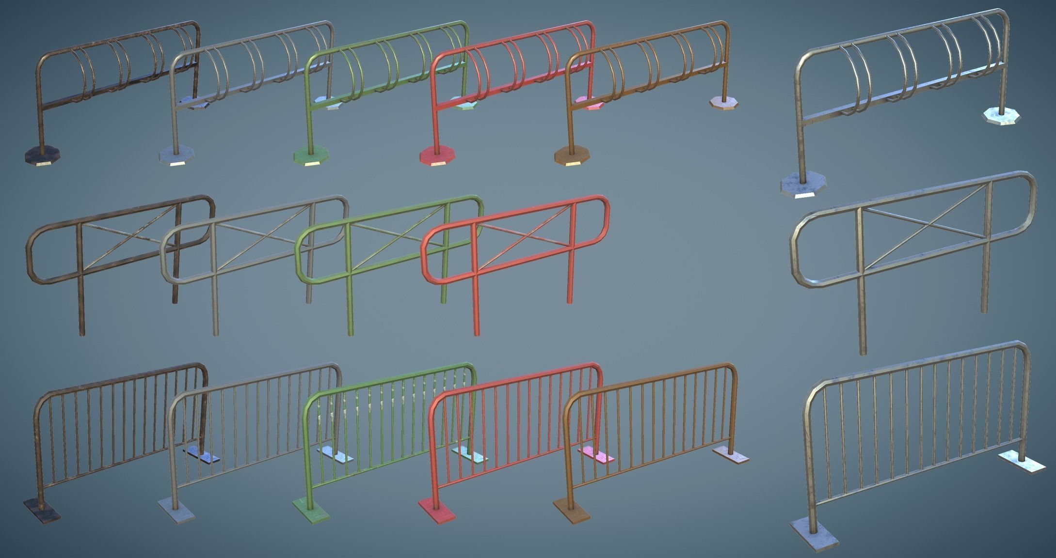 Street Props Set A Low-poly 3D model_25