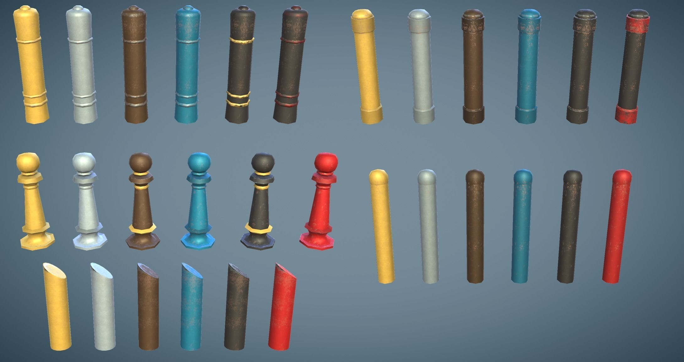 Street Props Set A Low-poly 3D model_26