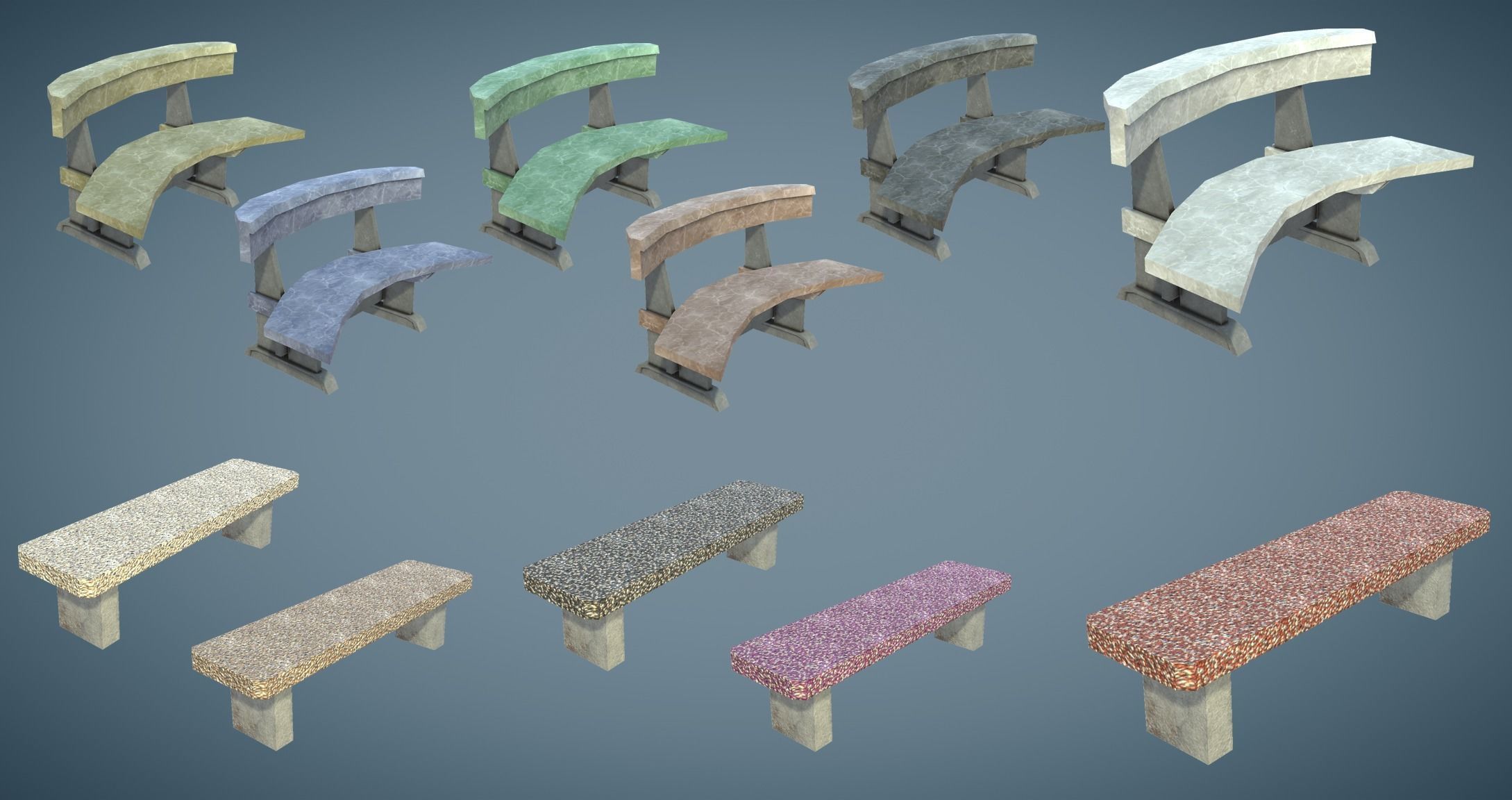 Street Props Set A Low-poly 3D model_7