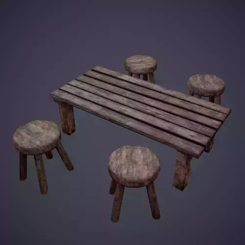 Tavern Table and Stools