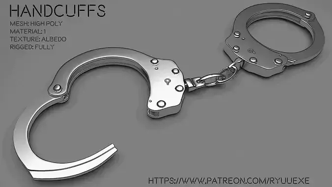 Handcuffs Rigged 3D model