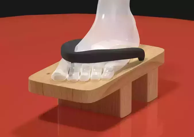 GETA Traditional Japanese Shoes Free low-poly 3D model