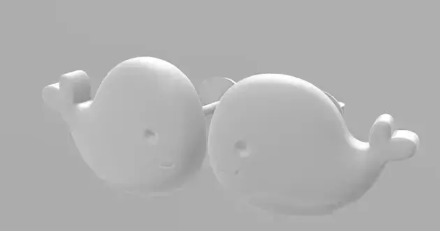 whale earrings Free 3D print model