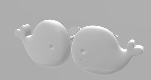whale earrings Free 3D print model