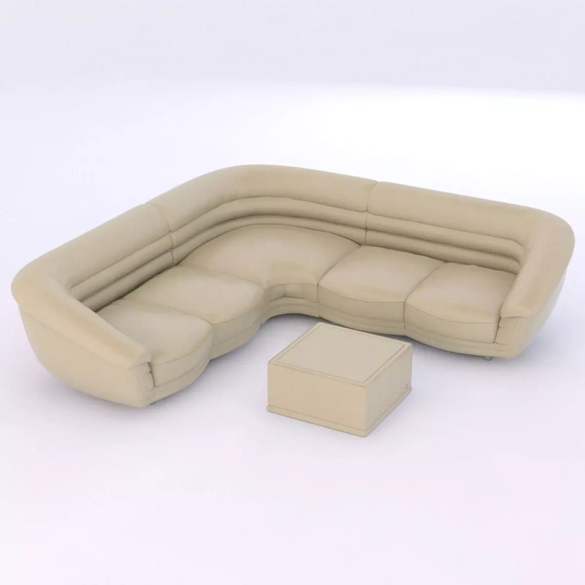 modern corner sofa 3D model_0
