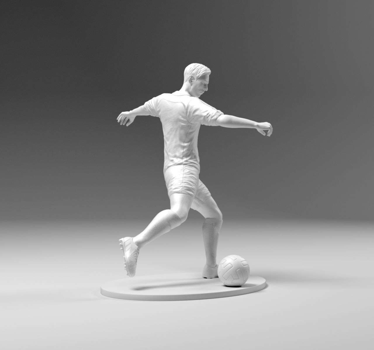 Footballer 03 Footstrike 05 Stl 3D print model_5