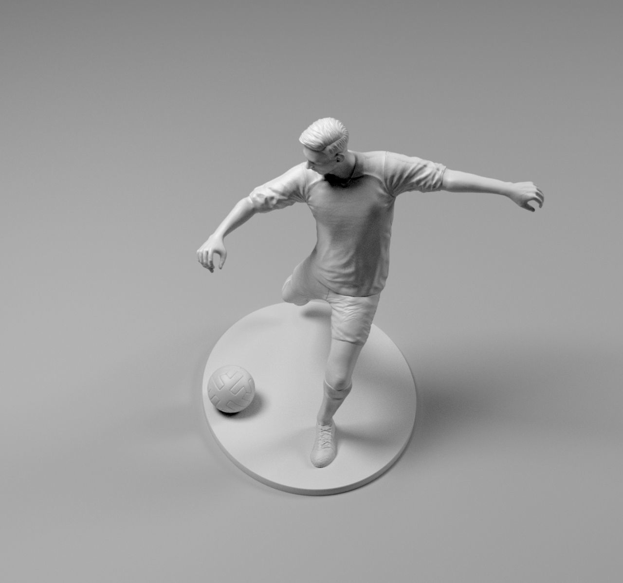 Footballer 03 Footstrike 05 Stl 3D print model_7